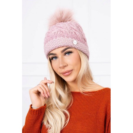 Ružová čiapka pre dámy K161