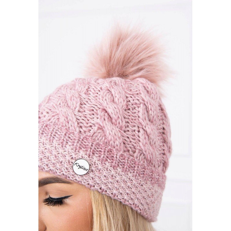 Ružová čiapka pre dámy K161