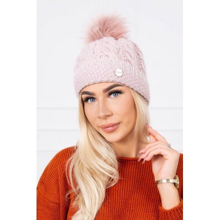 Svetloružová čiapka pre dámy K161