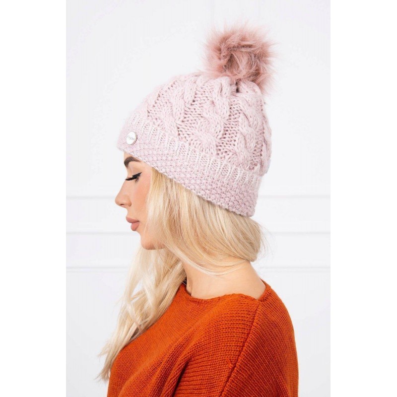 Svetloružová čiapka pre dámy K161