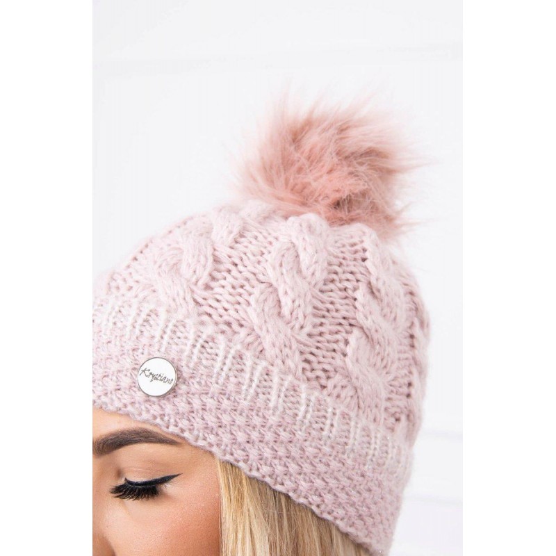 Svetloružová čiapka pre dámy K161