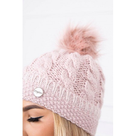 Svetloružová čiapka pre dámy K161
