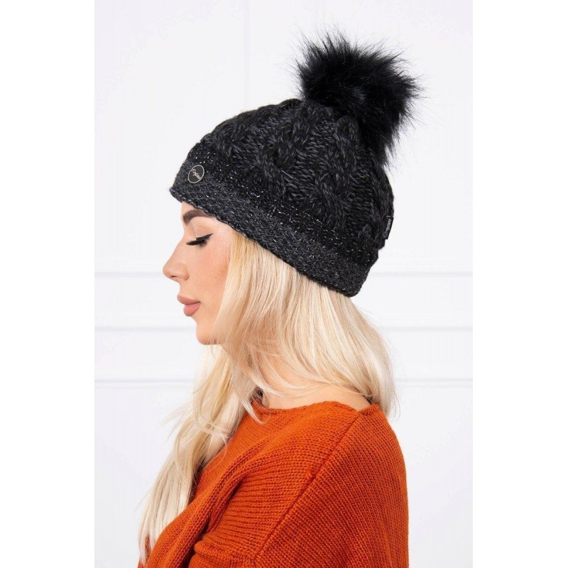 Čierna čiapka pre dámy K161