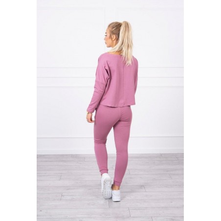Dámska tmavoružová tepláková súprava 9091