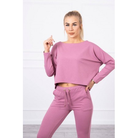 Dámska tmavoružová tepláková súprava 9091