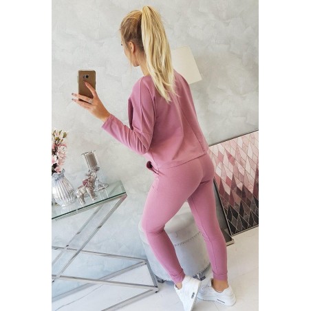 Dámska tmavoružová tepláková súprava 9091