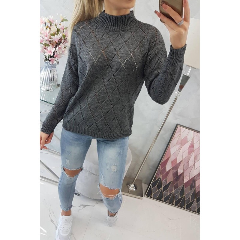 Dámsky grafitový rolák 2020-18