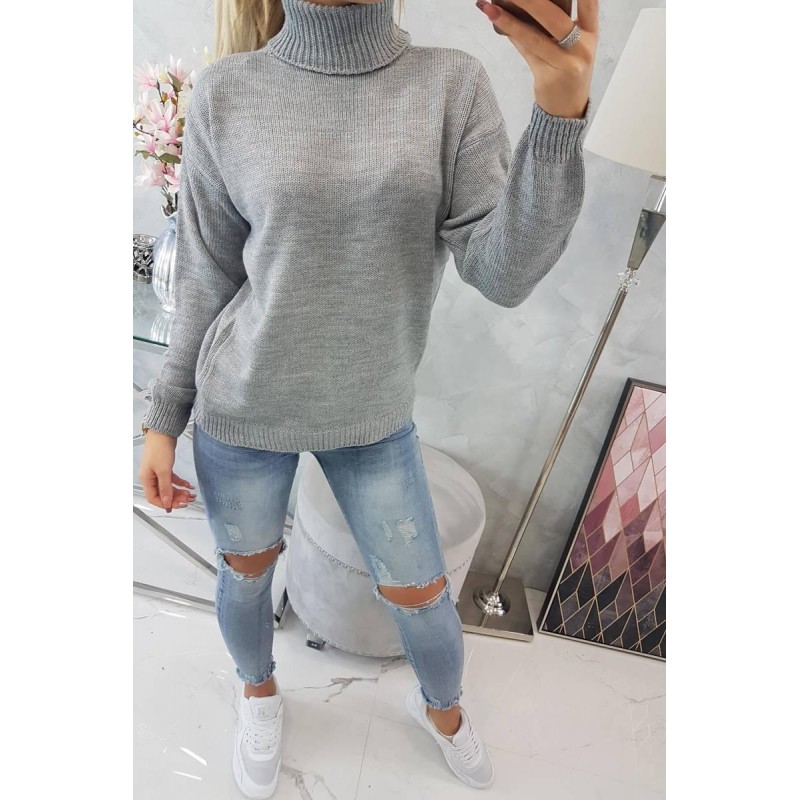 Dámsky rolák 2020-16 - sivý