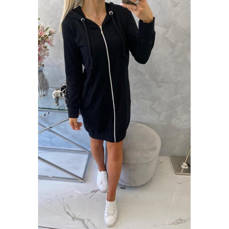 Dámska mikina s kapucňou 8924 - čierna