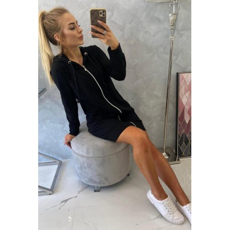 Dámska mikina s kapucňou 8924 - čierna