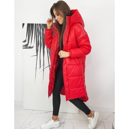 Dámska zimná oversize bunda MODELLO TYZ1573 - červená