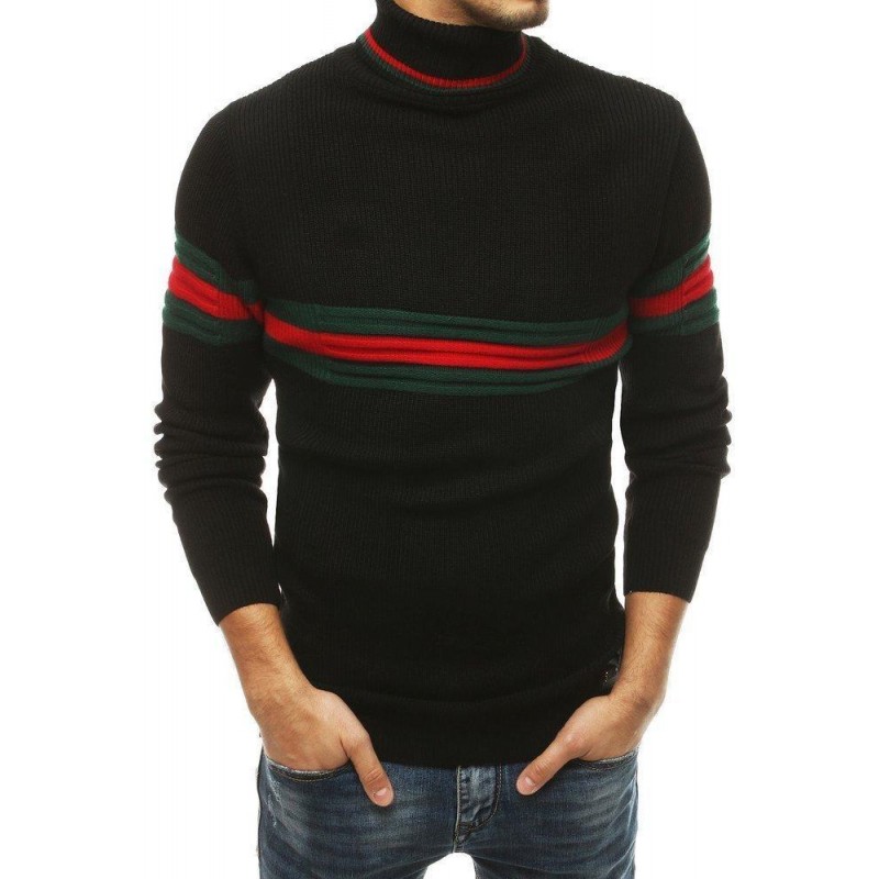 Pánsky sveter s rolákom WX1502 - čierny