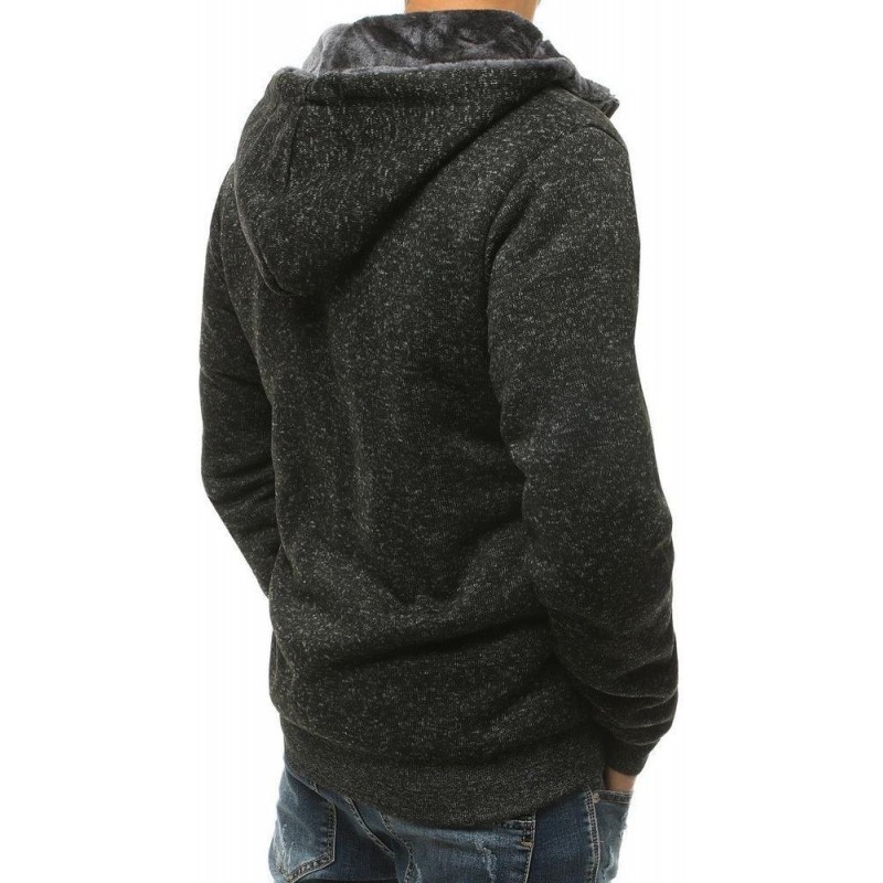 Čierna pánska mikina na zips BX4750