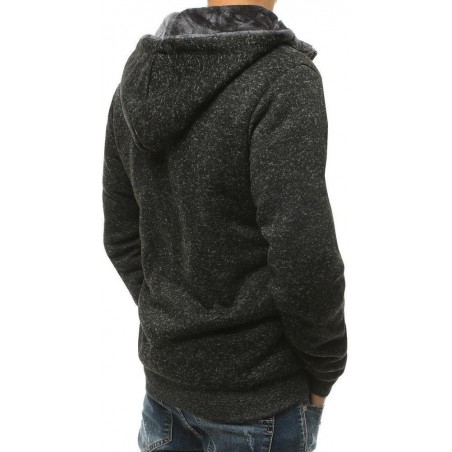Čierna pánska mikina na zips BX4750