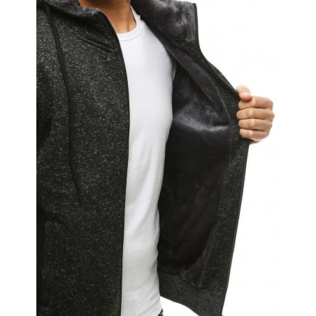 Čierna pánska mikina na zips BX4750