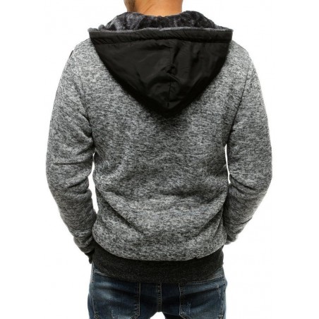 Pánska mikina so zapínaním na zips BX4755 - sivá