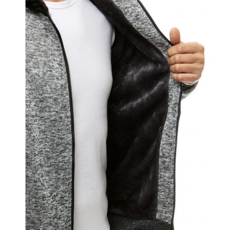 Pánska mikina so zapínaním na zips BX4755 - sivá