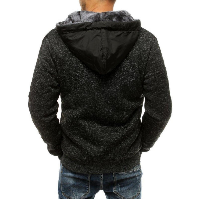 Pánska mikina so zapínaním na zips BX4756 - čierna