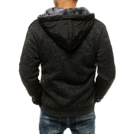 Pánska mikina so zapínaním na zips BX4756 - čierna