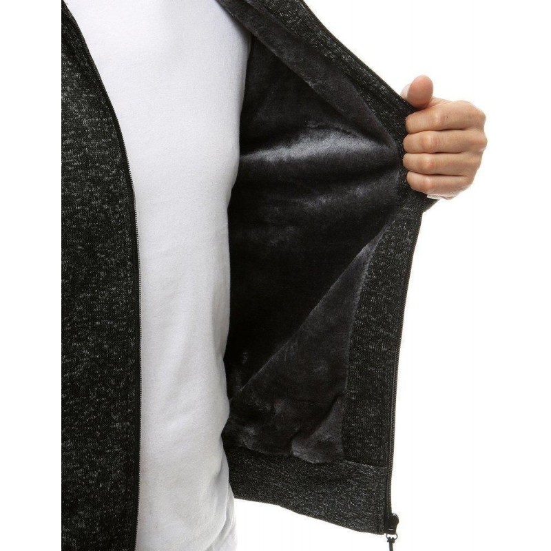 Pánska mikina so zapínaním na zips BX4756 - čierna