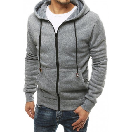 Pánska mikina na zips BX4760 - svetlosivá