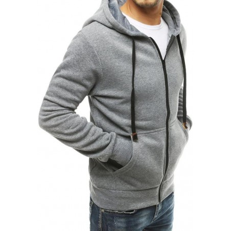 Pánska mikina na zips BX4760 - svetlosivá