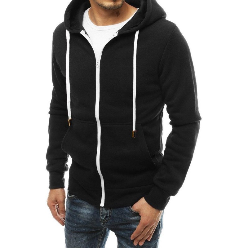 Pánska mikina na zips BX4762 - čierna