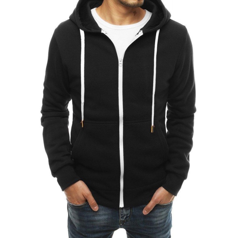 Pánska mikina na zips BX4762 - čierna