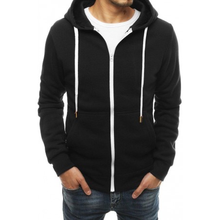 Pánska mikina na zips BX4762 - čierna