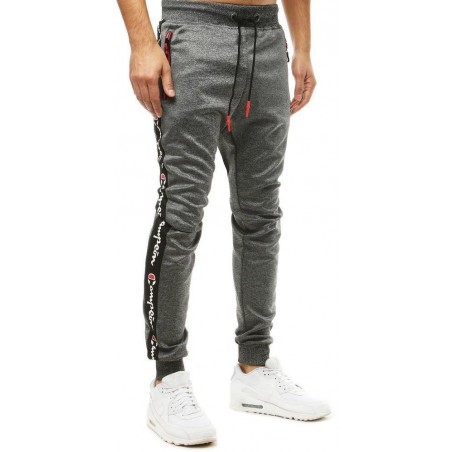 Pánske tmavosivé tepláky joggery UX2699