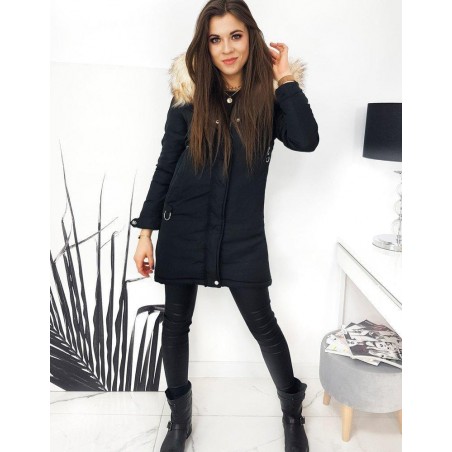 Dámska zimná obojstranná parka 2iv1 DOUBLE TY1588 - čierna