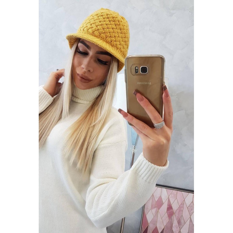 Dámska čiapka K164 - horčicová