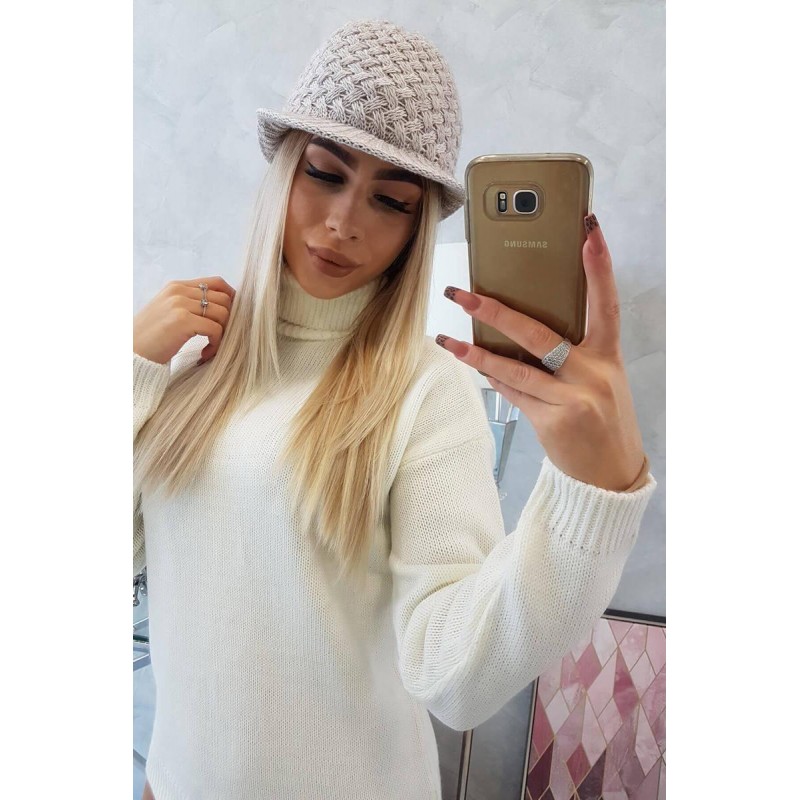 Dámska čiapka K164 - béžová