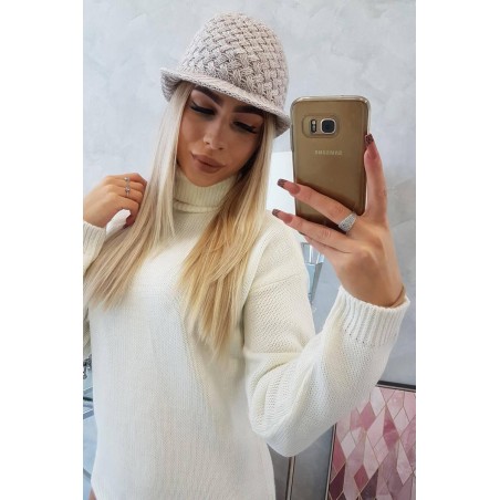 Dámska čiapka K164 - béžová