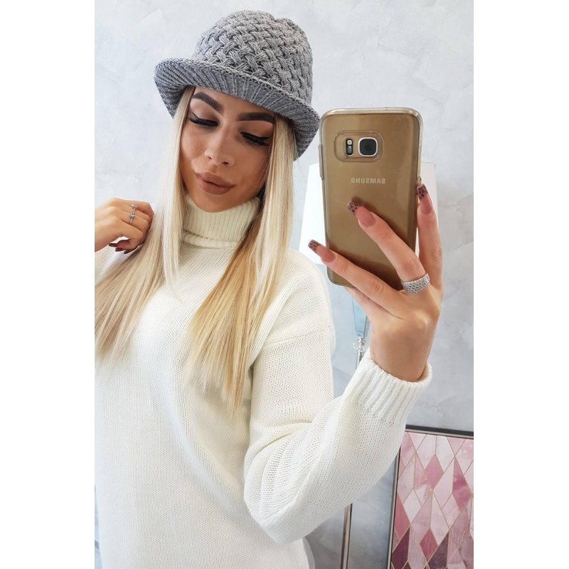 Dámska čiapka K164 - tmavosivá