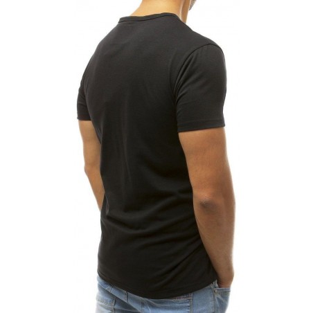 Čierne pánske tričko s potlačou RX3746, veľ. XL