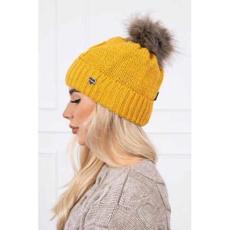 Dámska čiapka K168 - horčicová