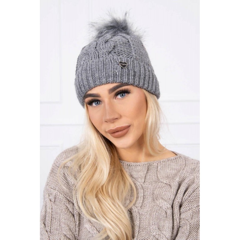 Dámska čiapka K168 - tmavosivá