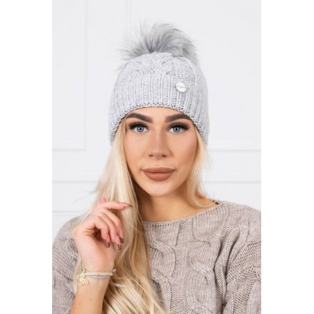 Dámska čiapka K168 - sivá
