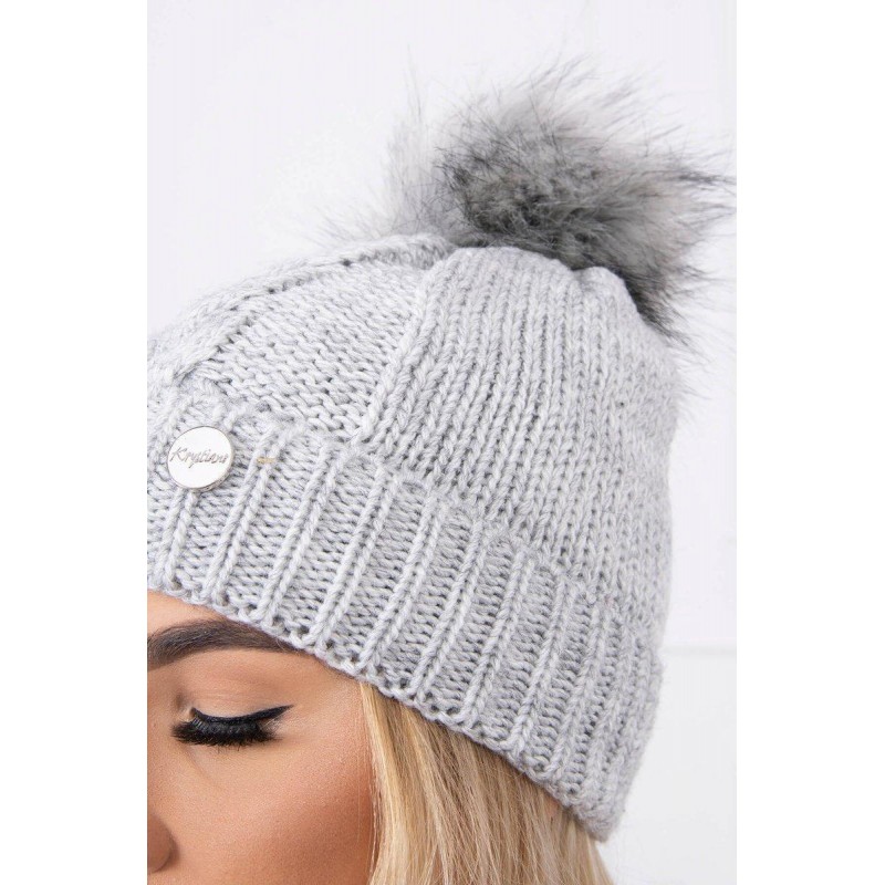 Dámska čiapka K168 - sivá