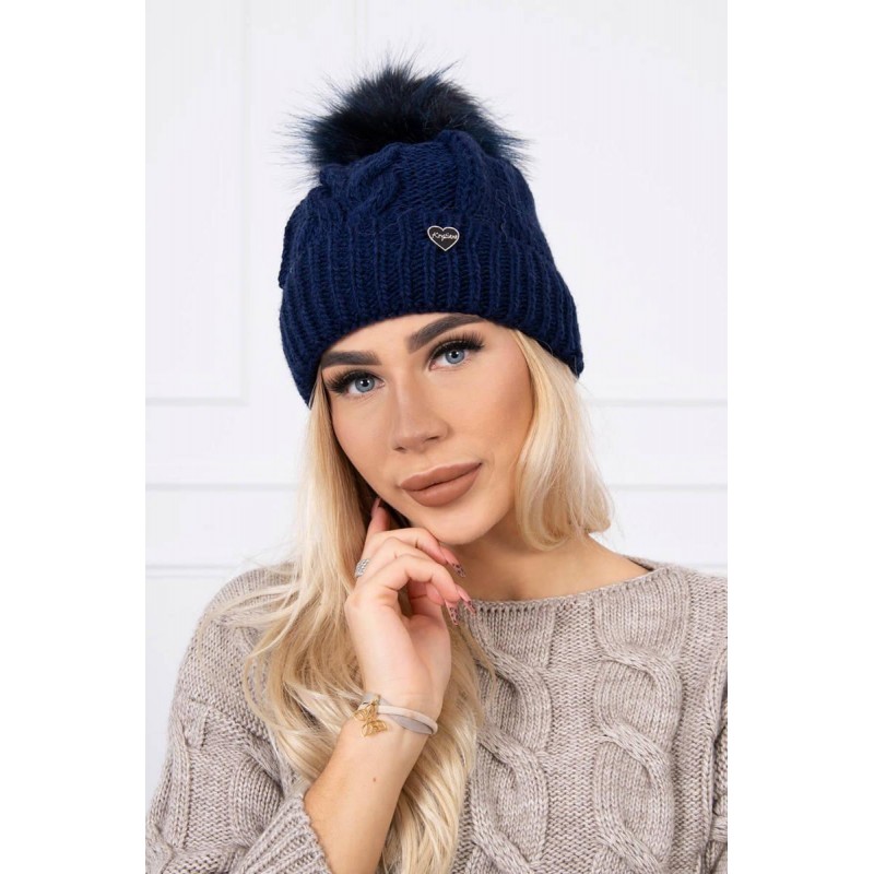 Dámska čiapka K168 - tmavomodrá