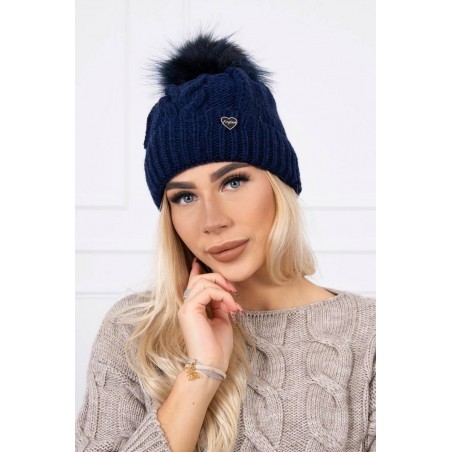 Dámska čiapka K168 - tmavomodrá