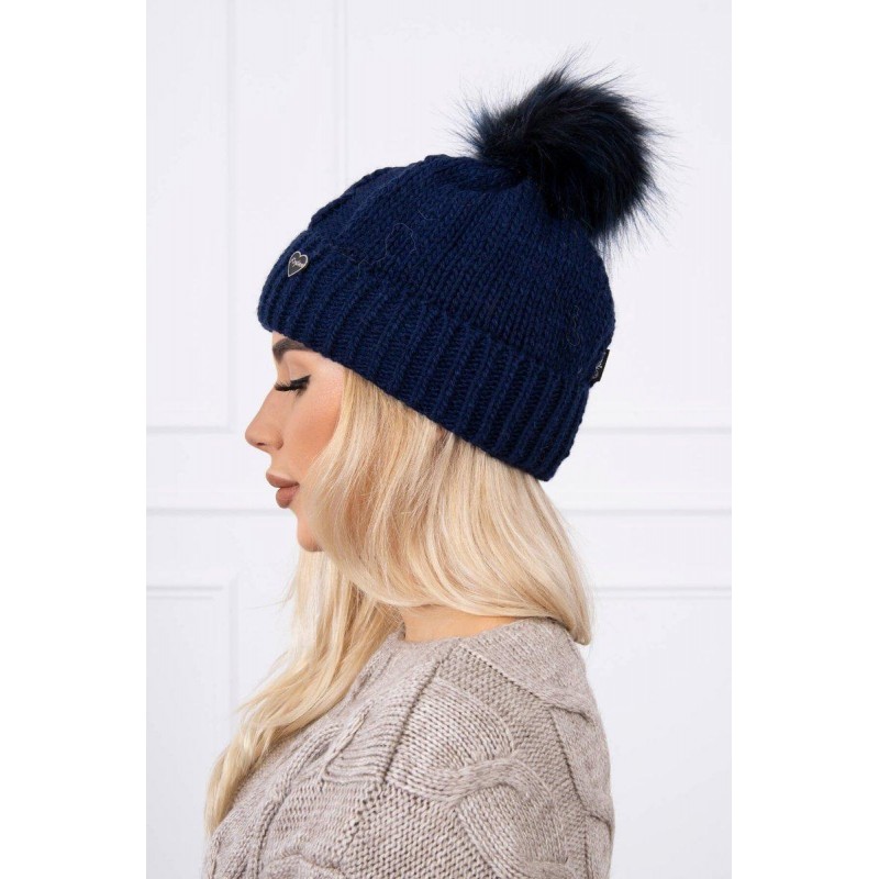 Dámska čiapka K168 - tmavomodrá