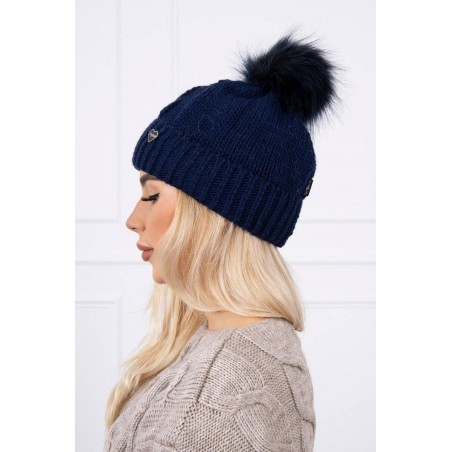 Dámska čiapka K168 - tmavomodrá