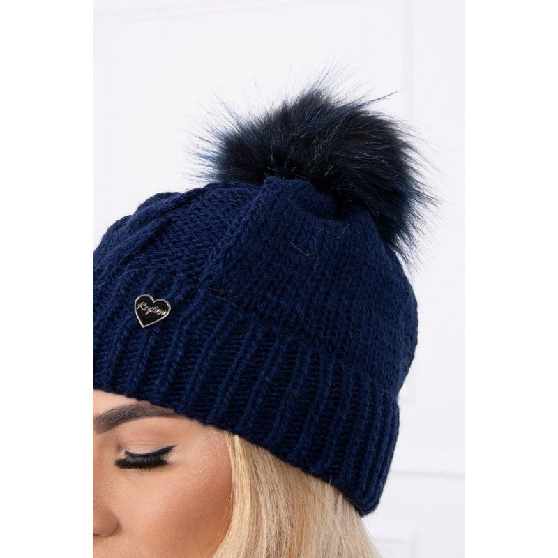 Dámska čiapka K168 - tmavomodrá