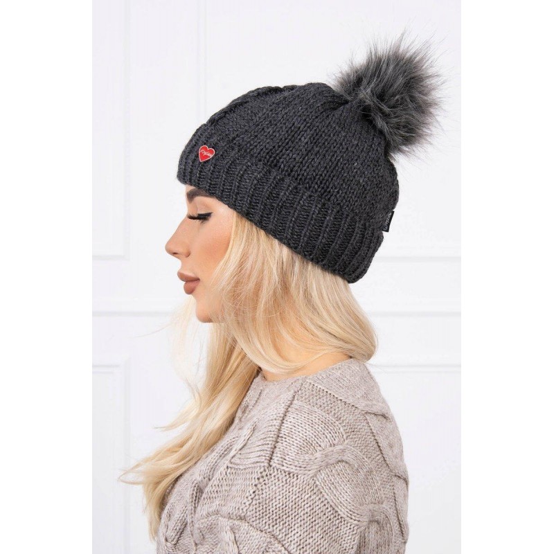 Dámska čiapka K168 - grafitová