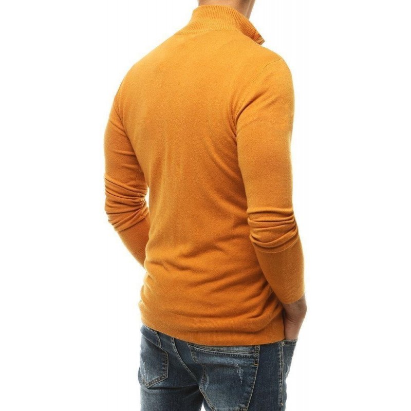 Pánsky sveter na zips WX1522 - žltý