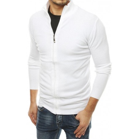 Pánsky sveter na zips WX1525 - biely