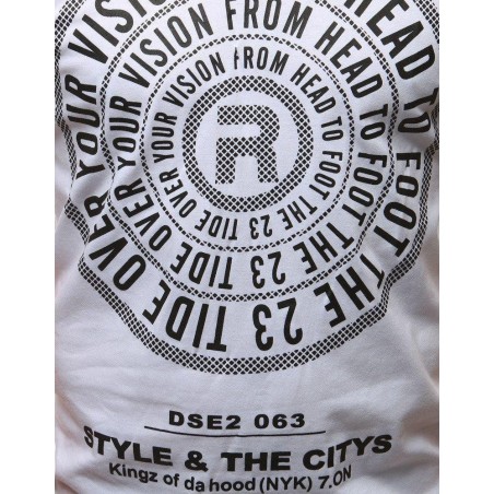 Nadčasové pánske tričko v bielej farbe (rx3114)