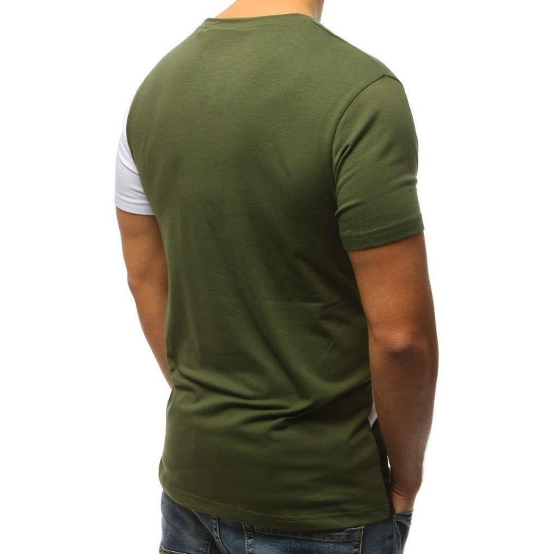 Trojfarebné pánske tričko (rx3134) - zelené